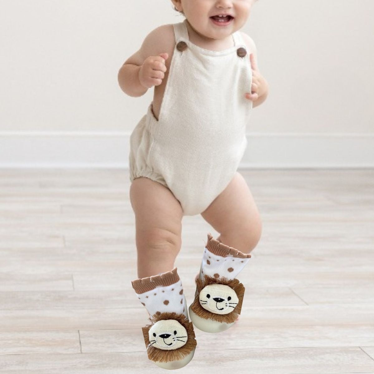 SET 2 CALCETINES FORMA PANTUFLAS ANTIDESLIZANTE BEBE LAU - 4