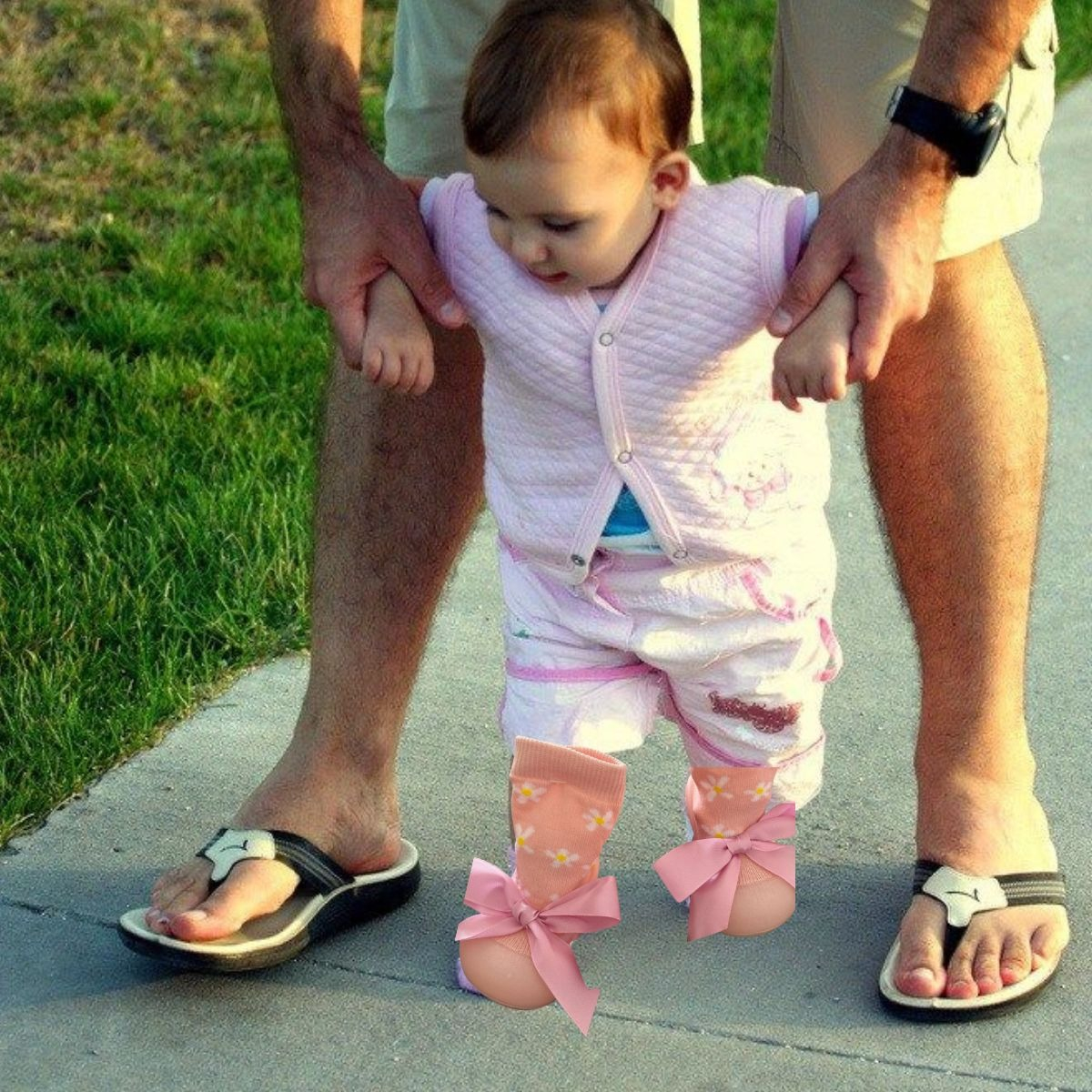 SET 2 CALCETINES FORMA PANTUFLAS ANTIDESLIZANTE BEBE LAU - 8