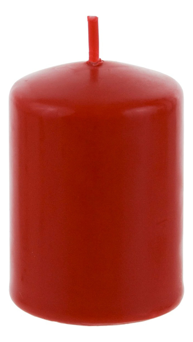 SET 3 VELAS VELONES COLOR ROJO CALIDEZ HOGAR DECORA LAU - 1