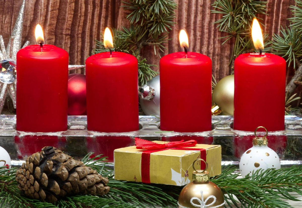 SET 3 VELAS VELONES COLOR ROJO CALIDEZ HOGAR DECORA LAU - 8
