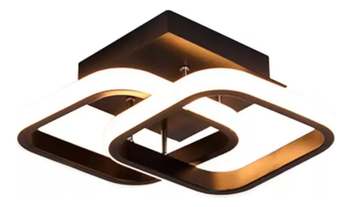 LAMPPARA TECHO PLAFON CUADRADA LED INTERIOR HOGAR LAU - 1