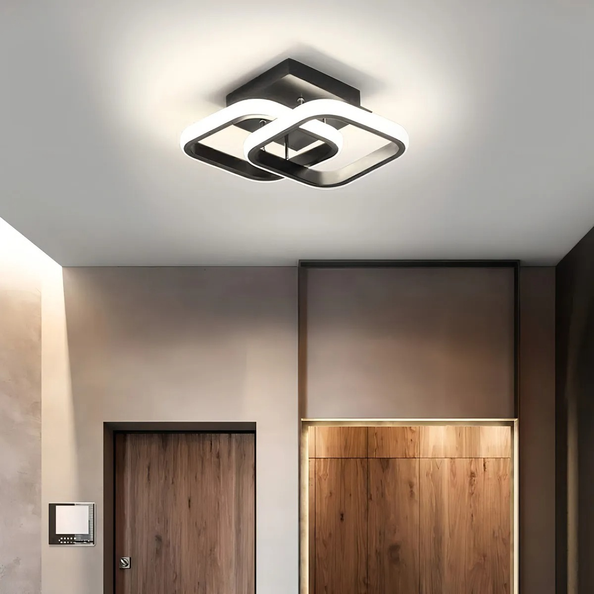 LAMPPARA TECHO PLAFON CUADRADA LED INTERIOR HOGAR LAU - 7