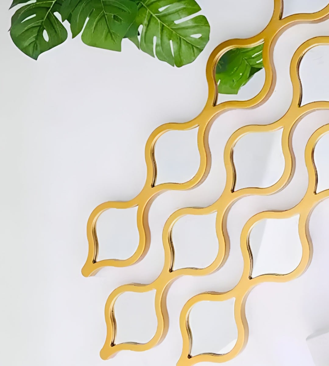 ESPEJO PARED DECORATIVO LLUVIA LÁGRIMAS ONDAS ARABESCAS JHN - 2