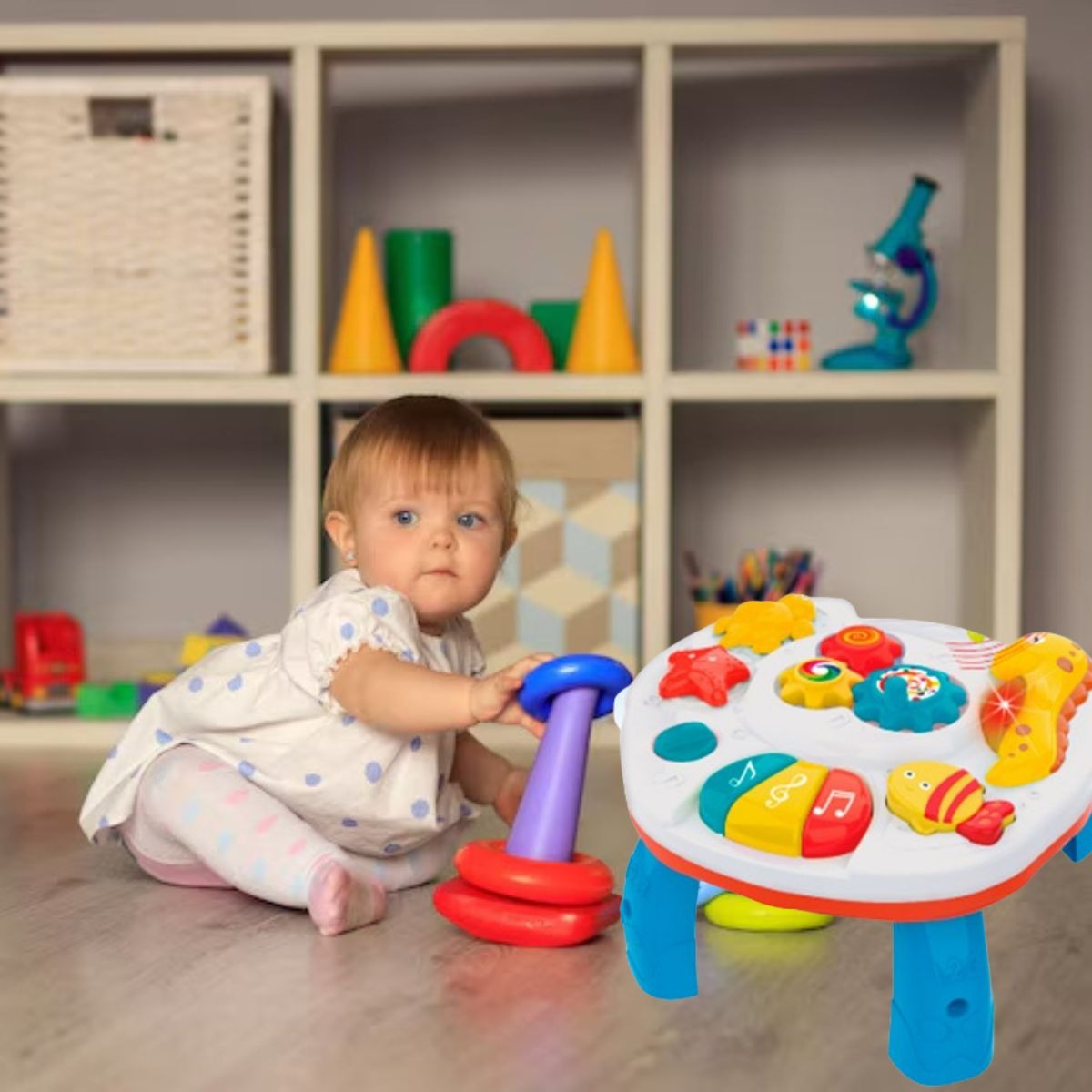 JUGUETE PARA BEBE 2 EN 1 MUSICAL MESA ACTIVIDADES LAU - 4
