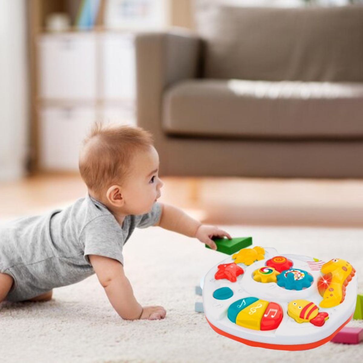 JUGUETE PARA BEBE 2 EN 1 MUSICAL MESA ACTIVIDADES LAU - 5