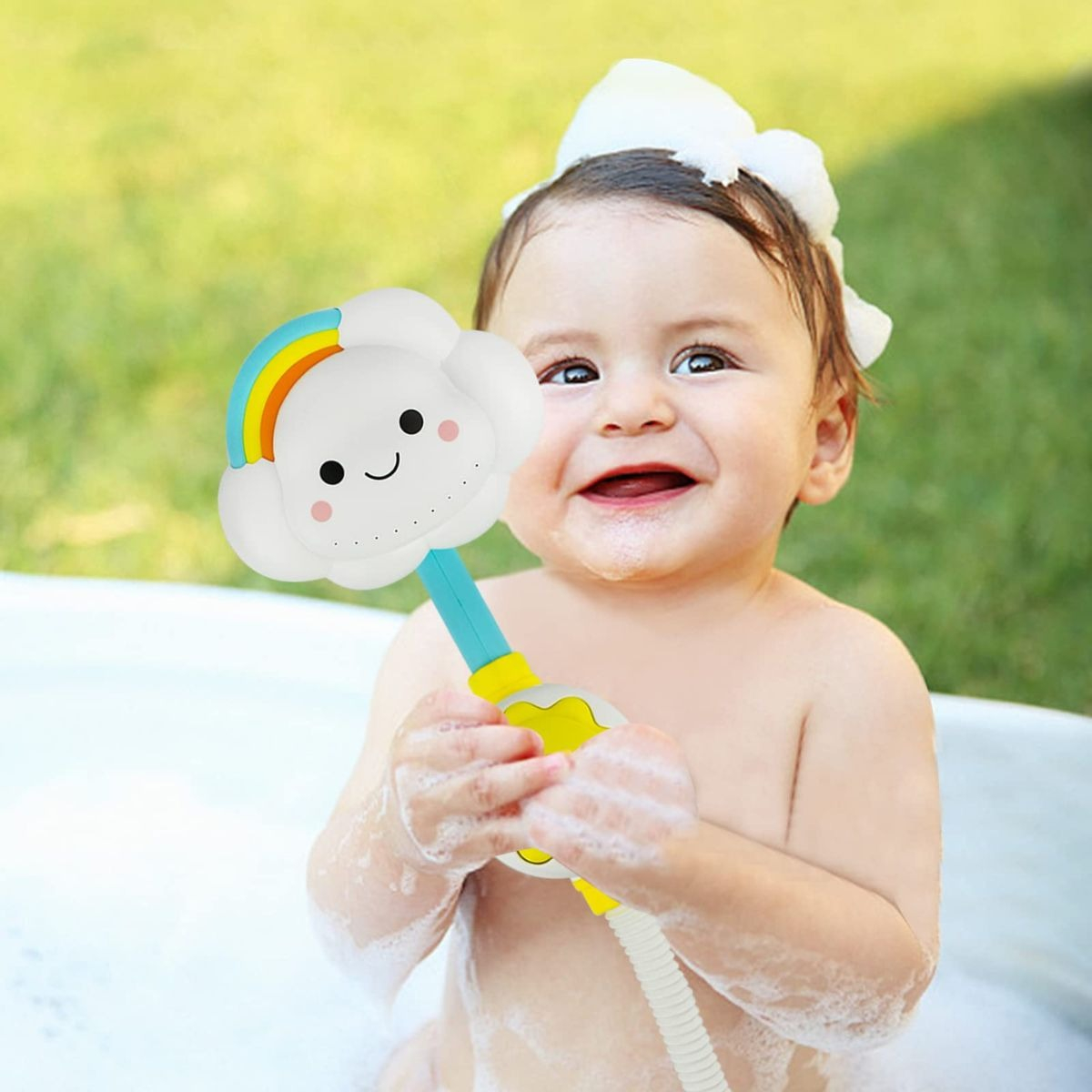 CABEZAL DE DUCHA FORMA DE NUBE BAÑO DIVERTIDO BEBE LAU - 6