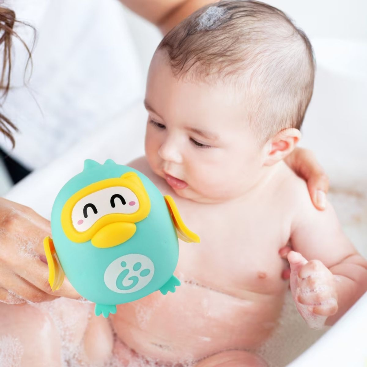 SET 6 JUGUETES DE BAÑO MOVILES CUERDA ANIMALITOS BEBE LAU - 2