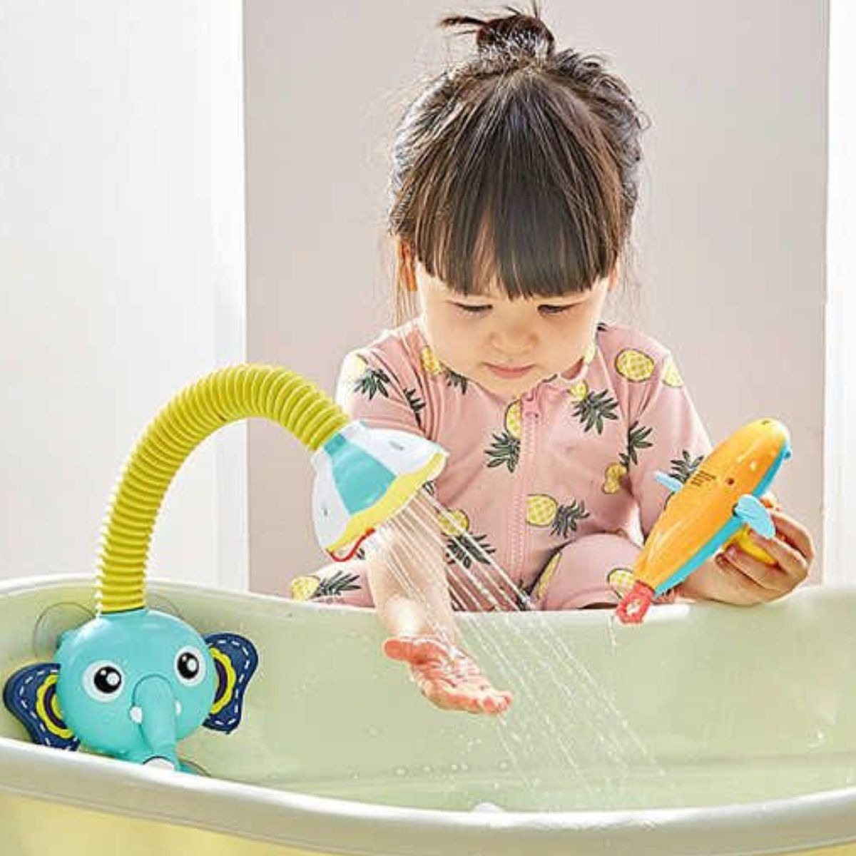 JUGUETE PARA BAÑO FORMA ELEFANTE HORA DE BAÑO DUCHA BEBE LAU - 6