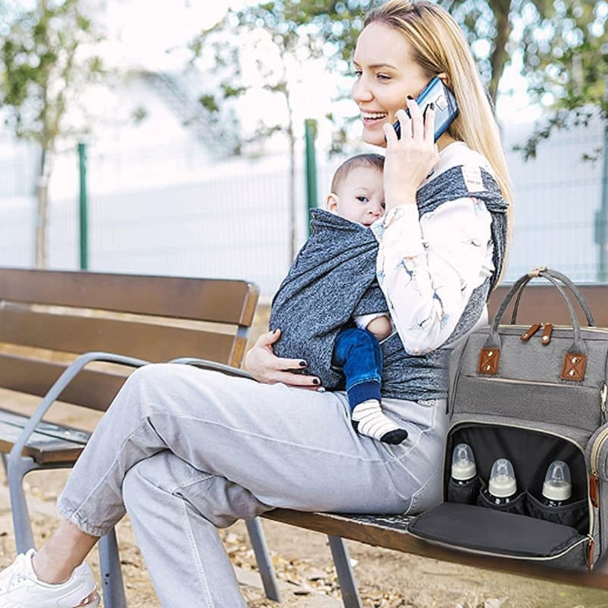 MOCHILA IMPERMEABLE MULTIFUNCIONAL CAMBIADOR BEBE LAU - 7