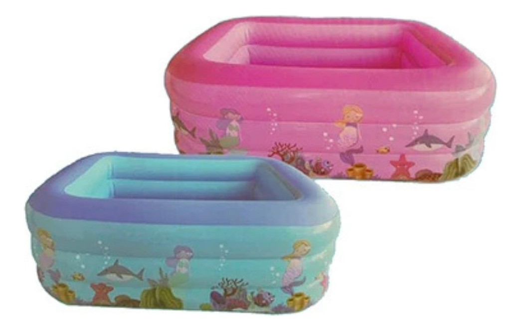 PISCINA INFLABLE RECTANGULAR GRANDE FAMILIAR NIÑOS LAU - 5