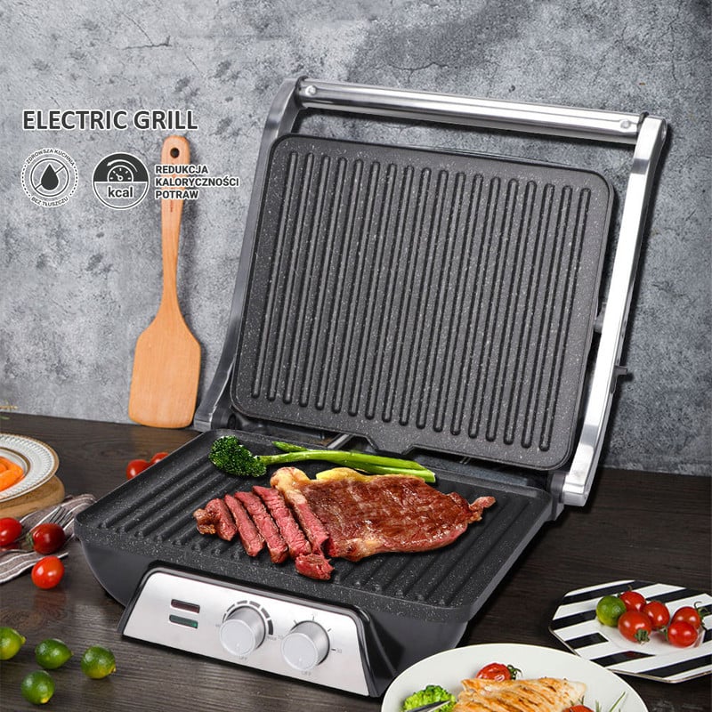 SANDWICHERA PLANCHA ANTIADHERENTE ACERO INOX COCINA LAU - 5