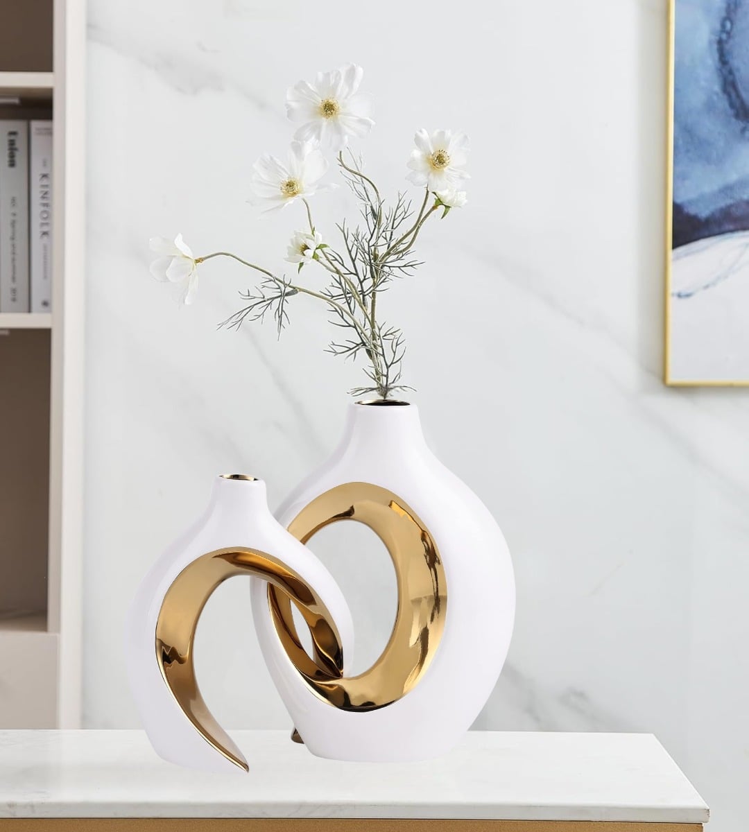 FLORERO JARRÓN HUECO DECORACIÓN BOHEMIA MODERNA HOGAR JHN - 2