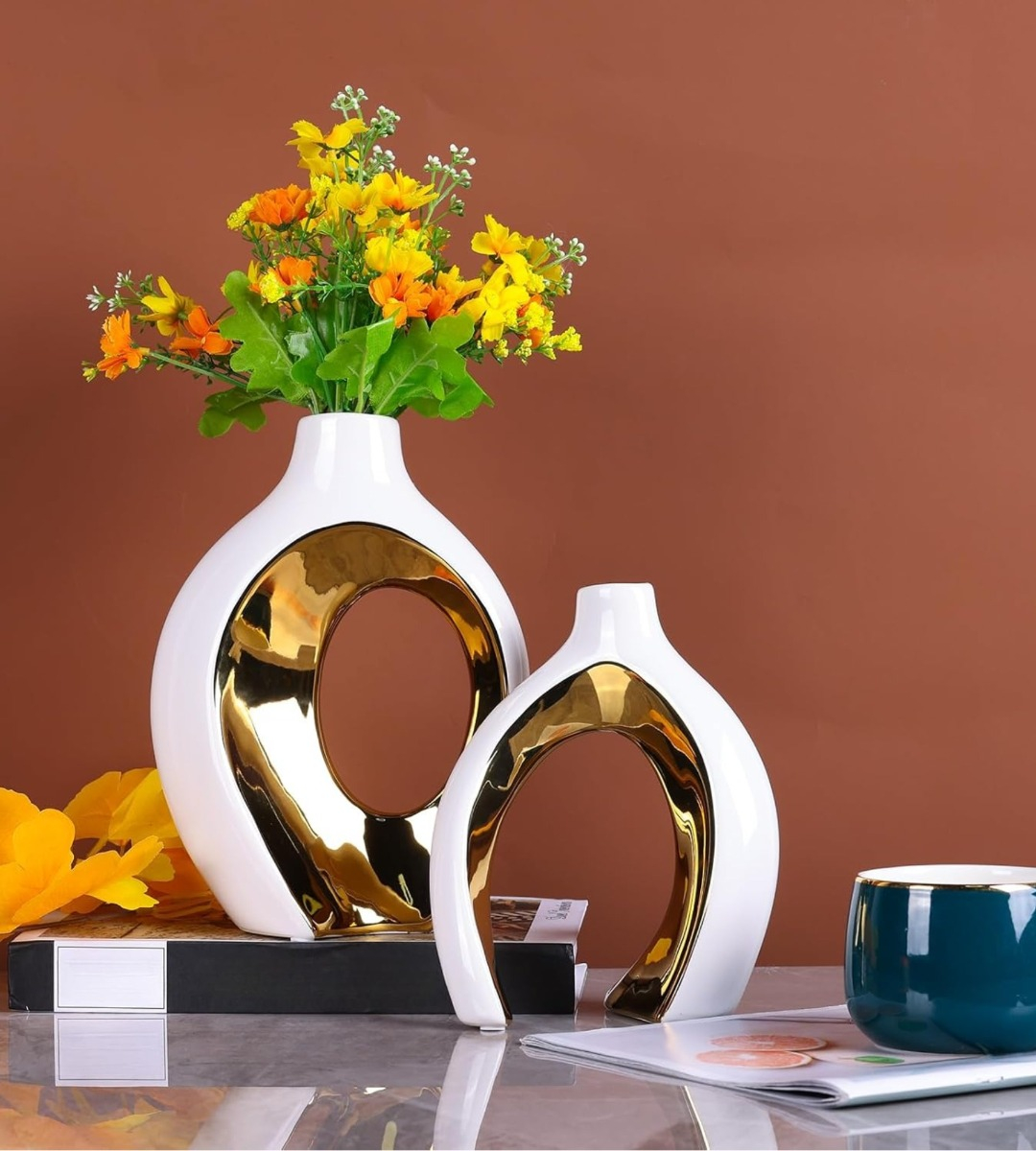 FLORERO JARRÓN HUECO DECORACIÓN BOHEMIA MODERNA HOGAR JHN - 8