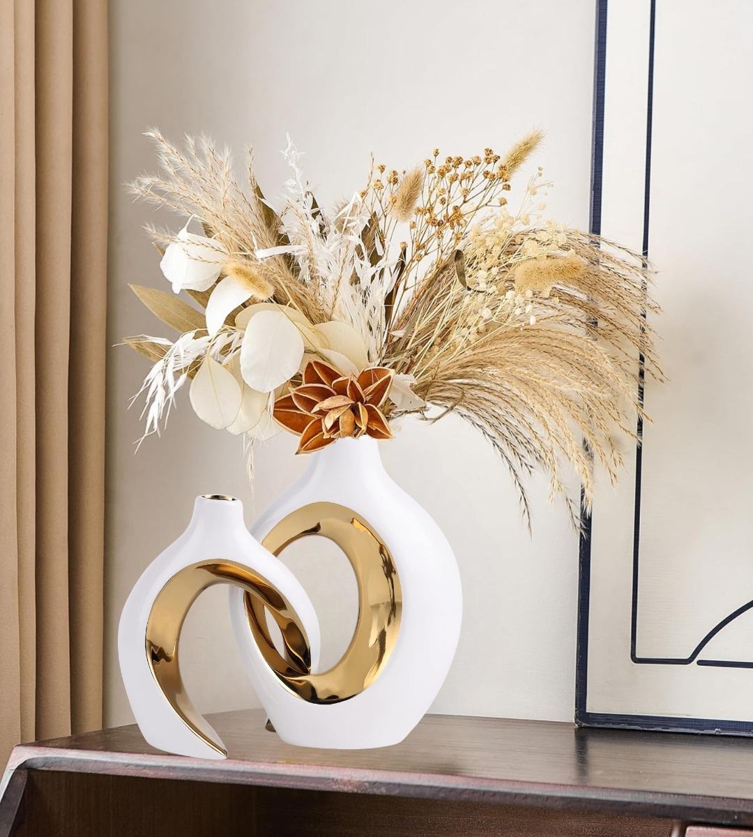 FLORERO JARRÓN HUECO DECORACIÓN BOHEMIA MODERNA HOGAR JHN - 9