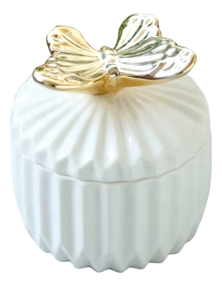 SET 2 JOYERO DECORATIVO MULTIUSO TAPA MARIPOSA JHN - 2