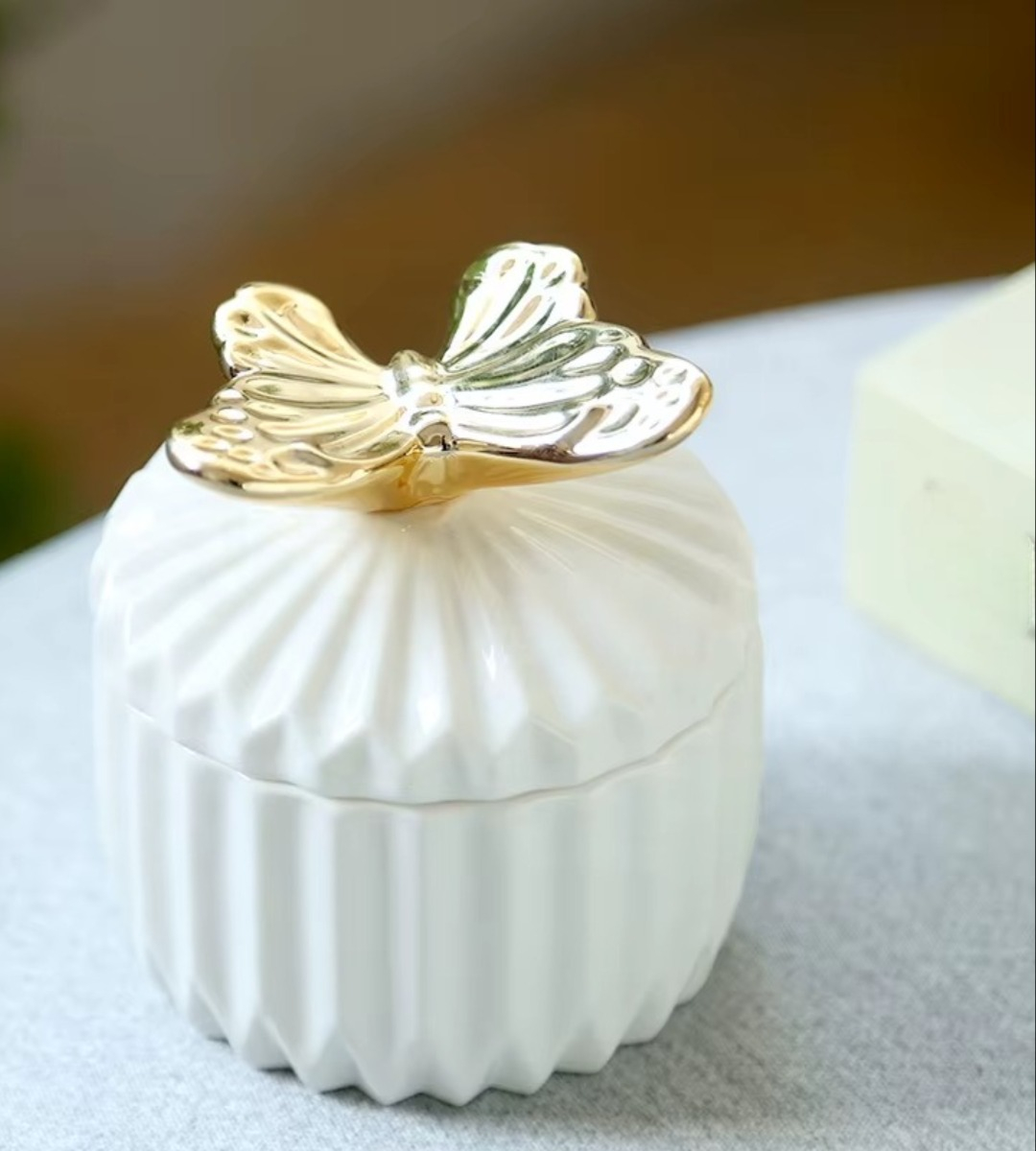 SET 2 JOYERO DECORATIVO MULTIUSO TAPA MARIPOSA JHN - 10