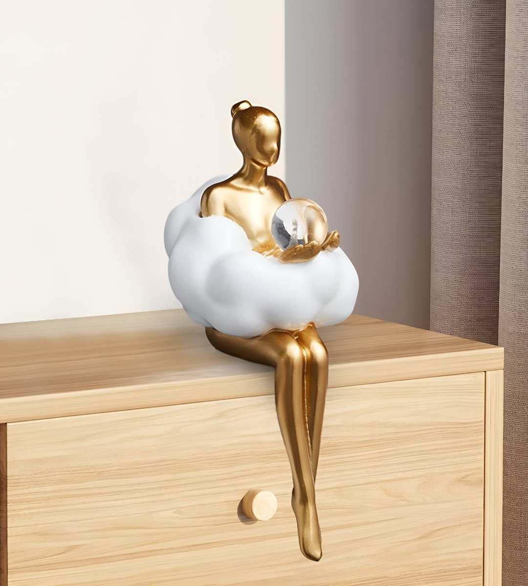 SET 2 ESTATUA DECORATIVA CREATIVA FIGURA SENTADA MODERNA JHN - 10