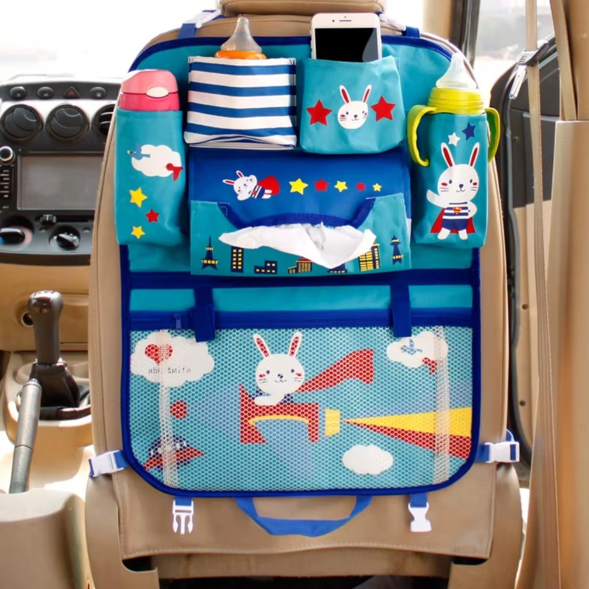 ORGANIZADOR DE ASIENTO TRASERO PARA COCHE IMPERMEABLE LAU - 2