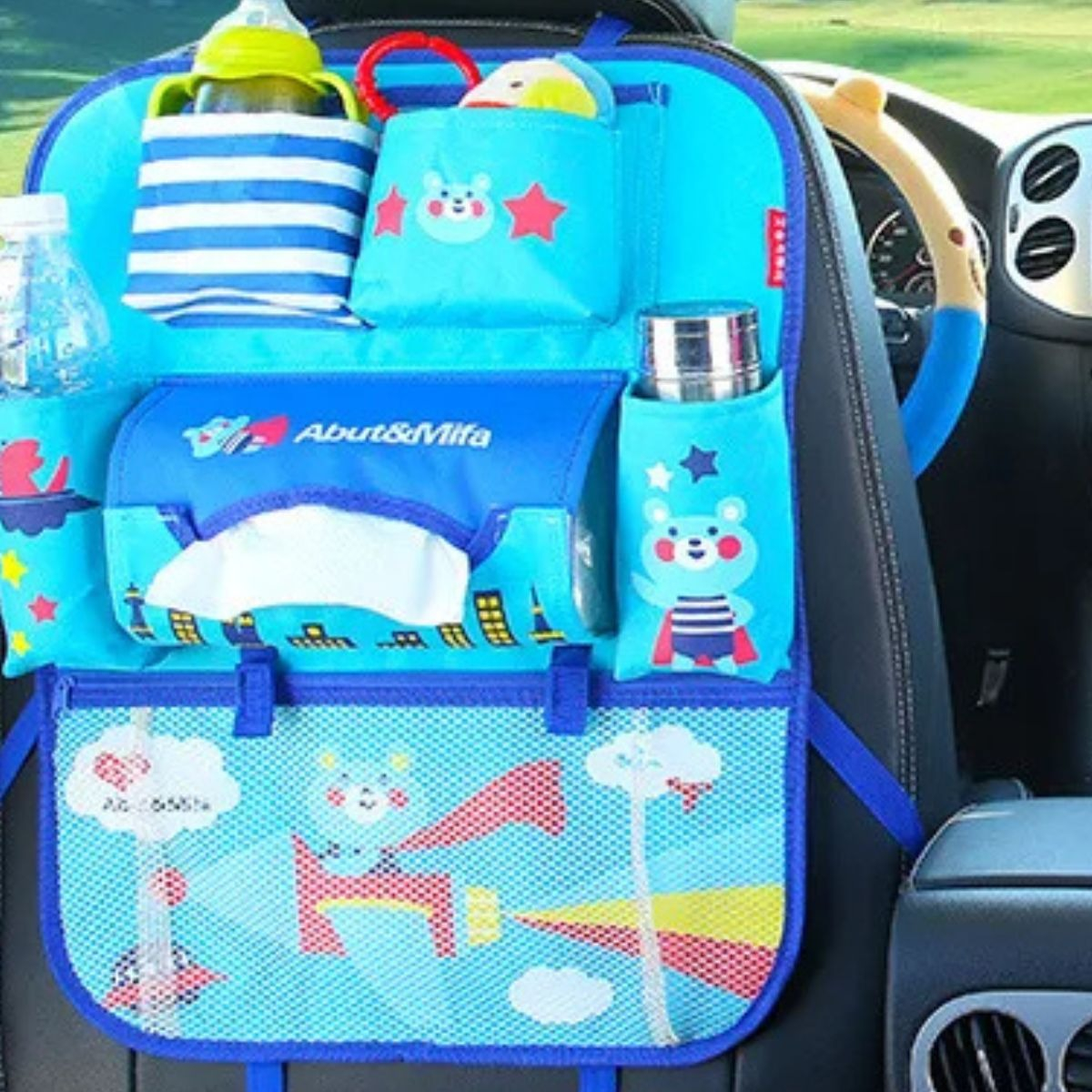 ORGANIZADOR DE ASIENTO TRASERO PARA COCHE IMPERMEABLE LAU - 7