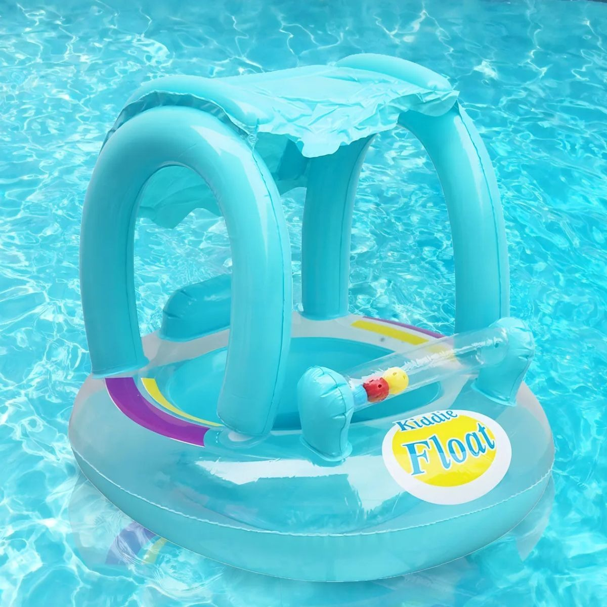 FLOTADOR INFLABLE PARA BEBE CAMPANA Y TOLDO PISCINA LAU - 5