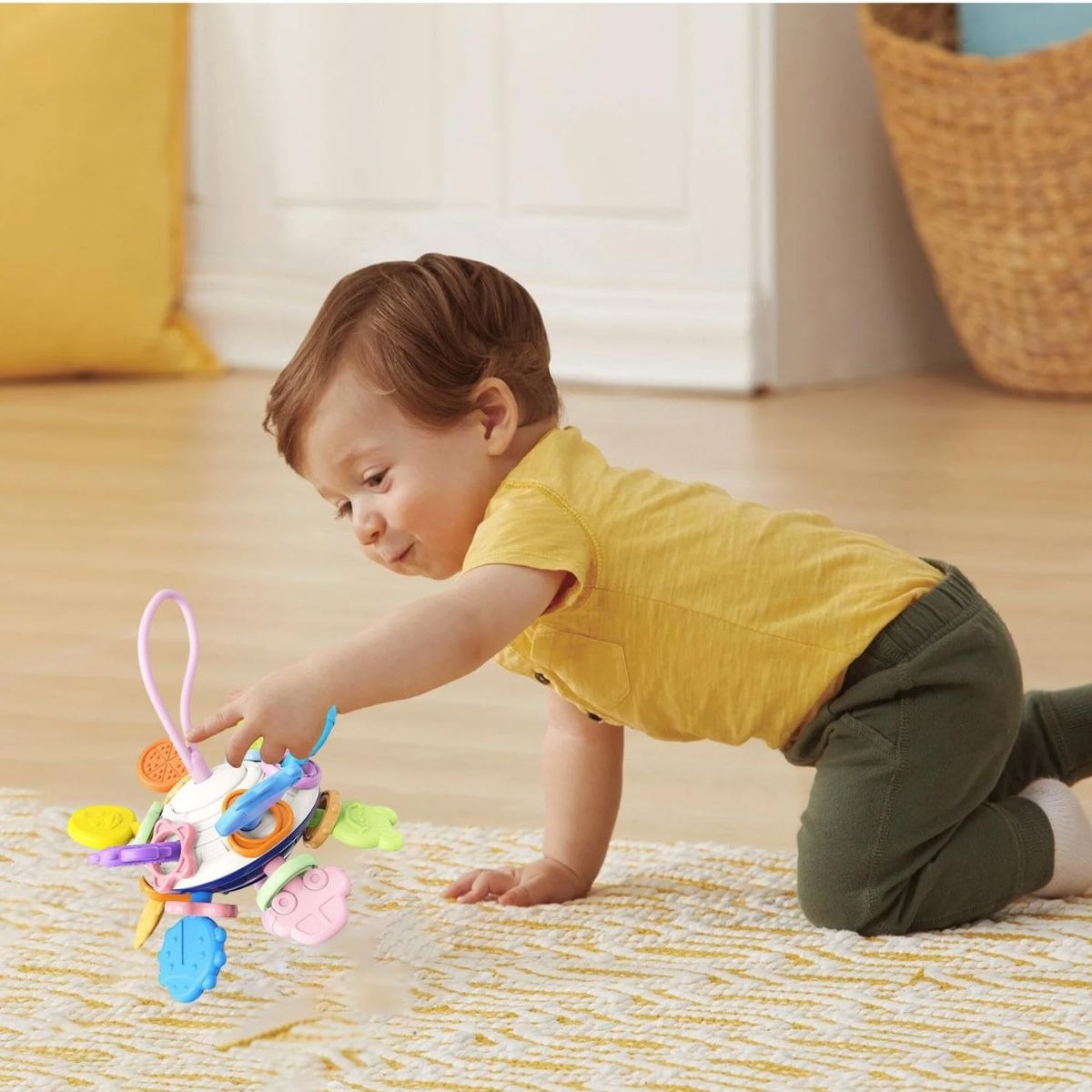 SONAJERO GIRATORIO SILICONA SENSORIAL PARA BEBE LAU - 6
