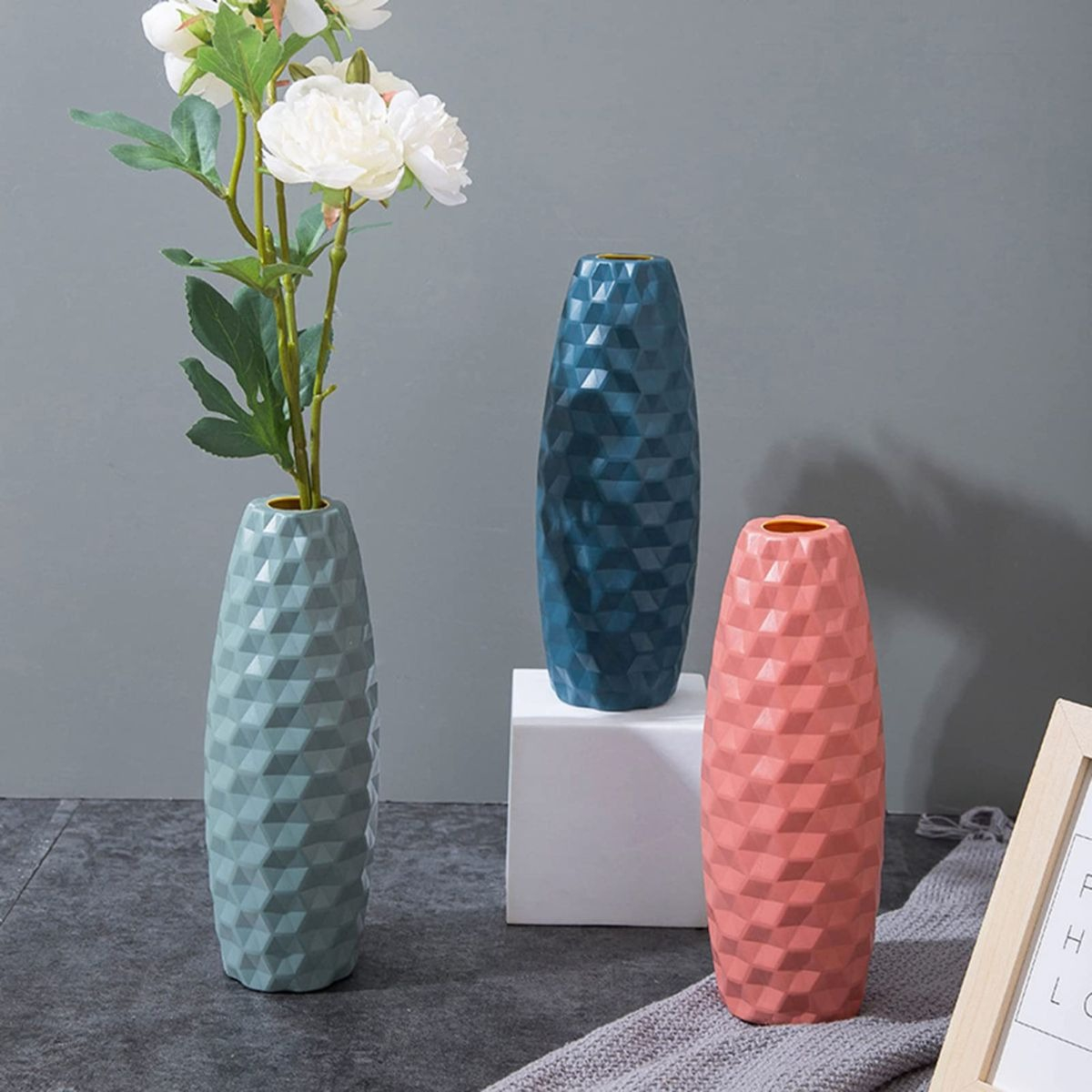 SET 5 FLOREROS NORDICO CENTRO DE MESA DECORACION LAU - 4