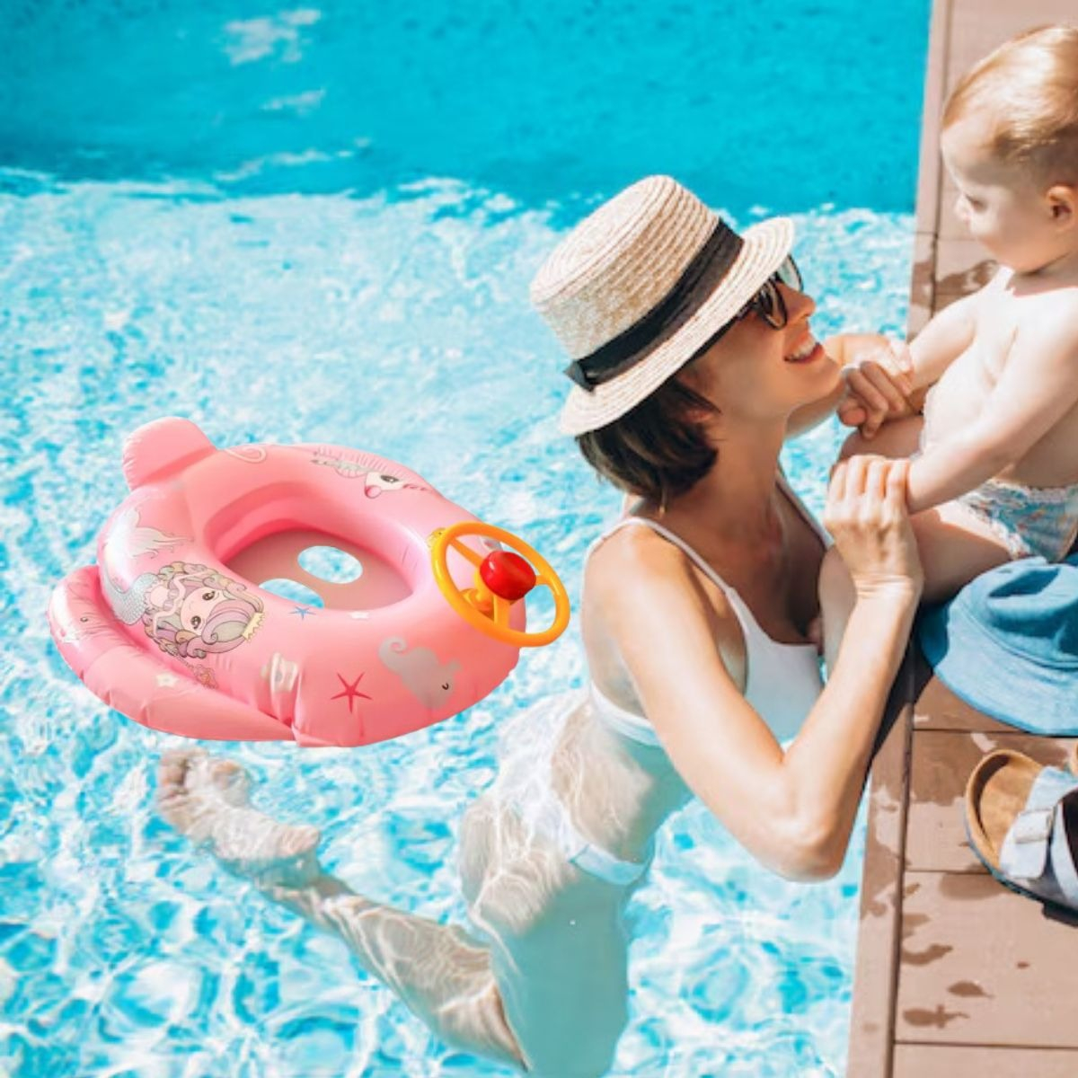 SET 2 FLOTADOR INFLABLE PARA NIÑOS TIMON VERANO PISCINA LAU - 3