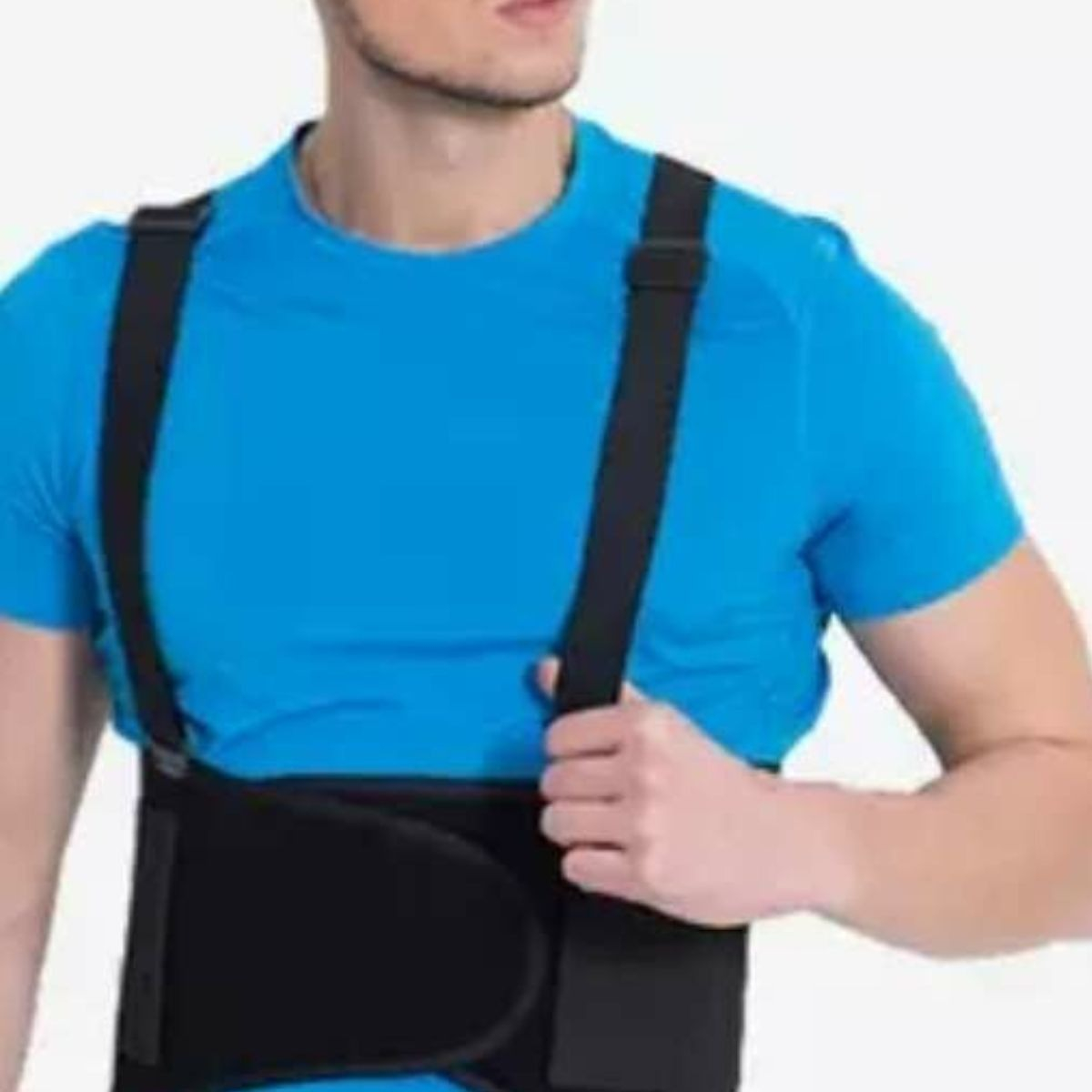 FAJA CINTURON SOPORTE LUMBAR CON TIRANTES AJUSTABLE LAU - 4