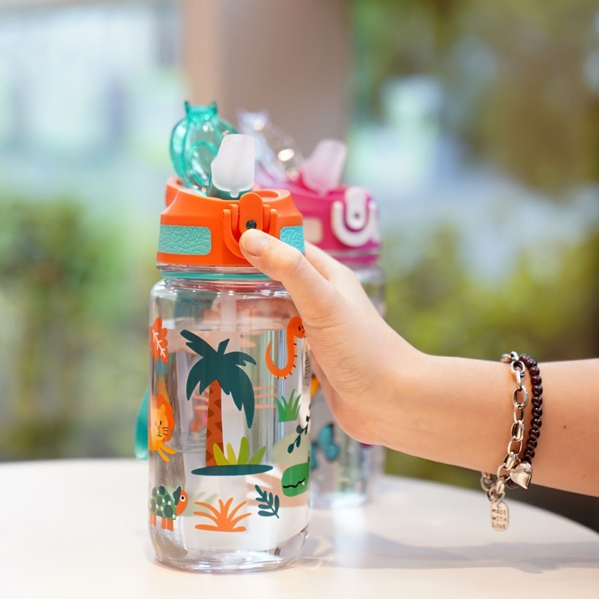 BOTELLA DE AGUA CON PAJITA DEPORTE INFANTIL NIÑOS LAU - 3