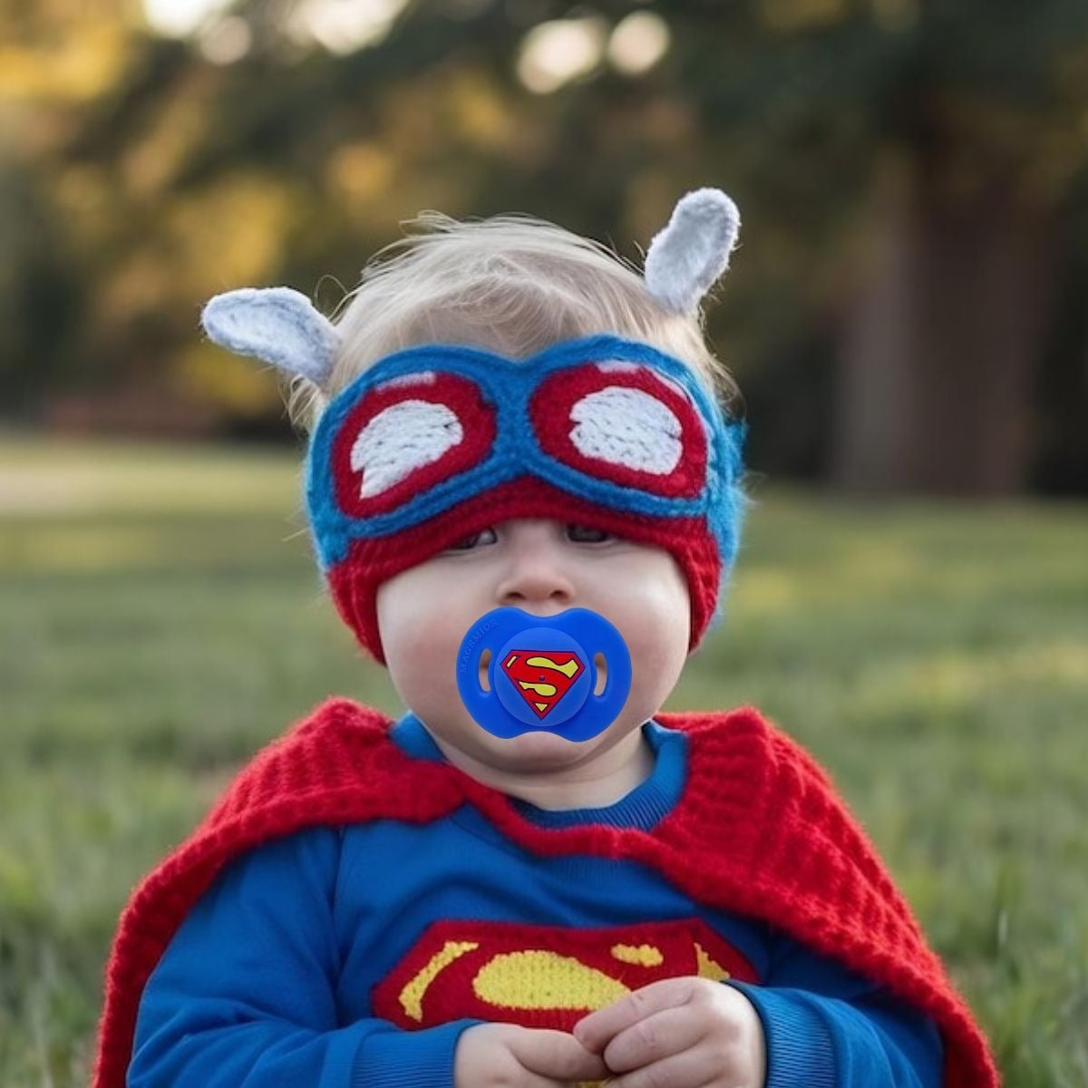 SET 3 CHUPETES SUPERHEROES ANATOMICO DIVERTIDO BEBE LAU - 4