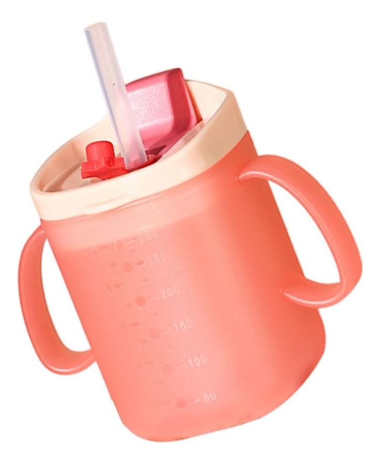 SET 4 VASOS ANTIDERRAME CON PAJILLA BEBE ERGONOMICA LAU - 1