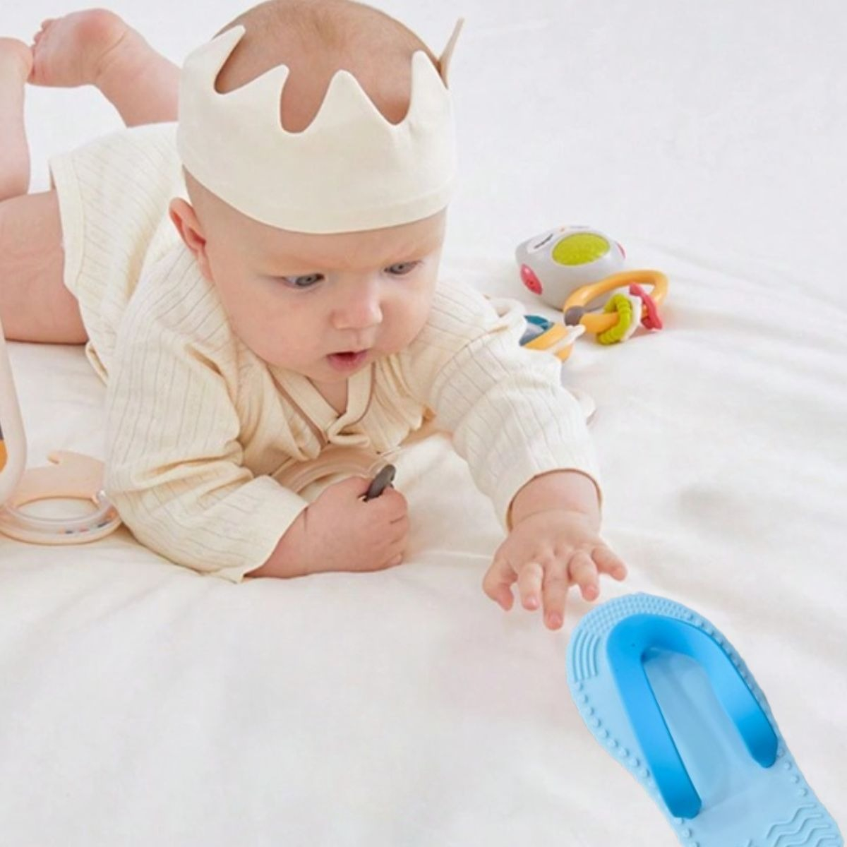 SET 3 MORDEDORES FORMA SANDALIA SENSORIAL SUAVE BEBE LAU - 7