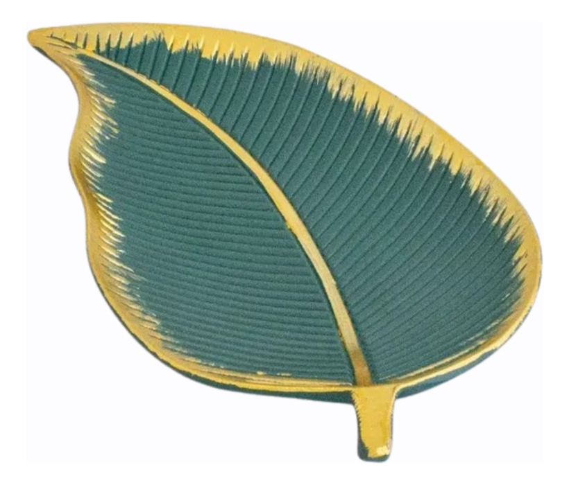 SET 3 PLATO BASE HOJA TROPICAL MESA TEXTURA DECORATIVO JHN - 3