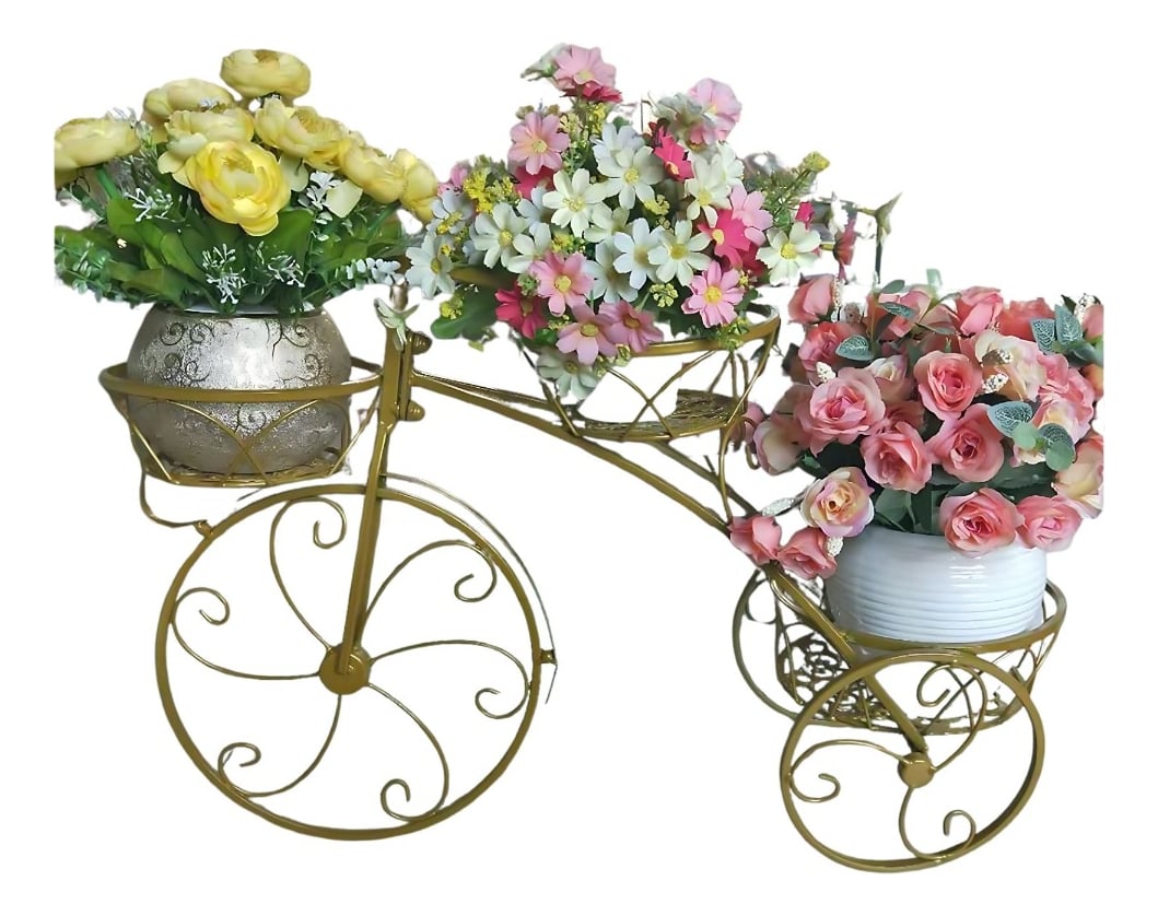 PORTA MACETA SOPORTE CREATIVO PLANTAS BICICLETA TRICICLO JHN - 3