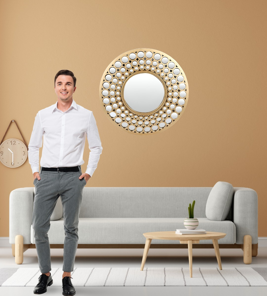ESPEJO PARED DECORATIVO CIRCULAR MODERNO MINIMALISTA JHN - 9