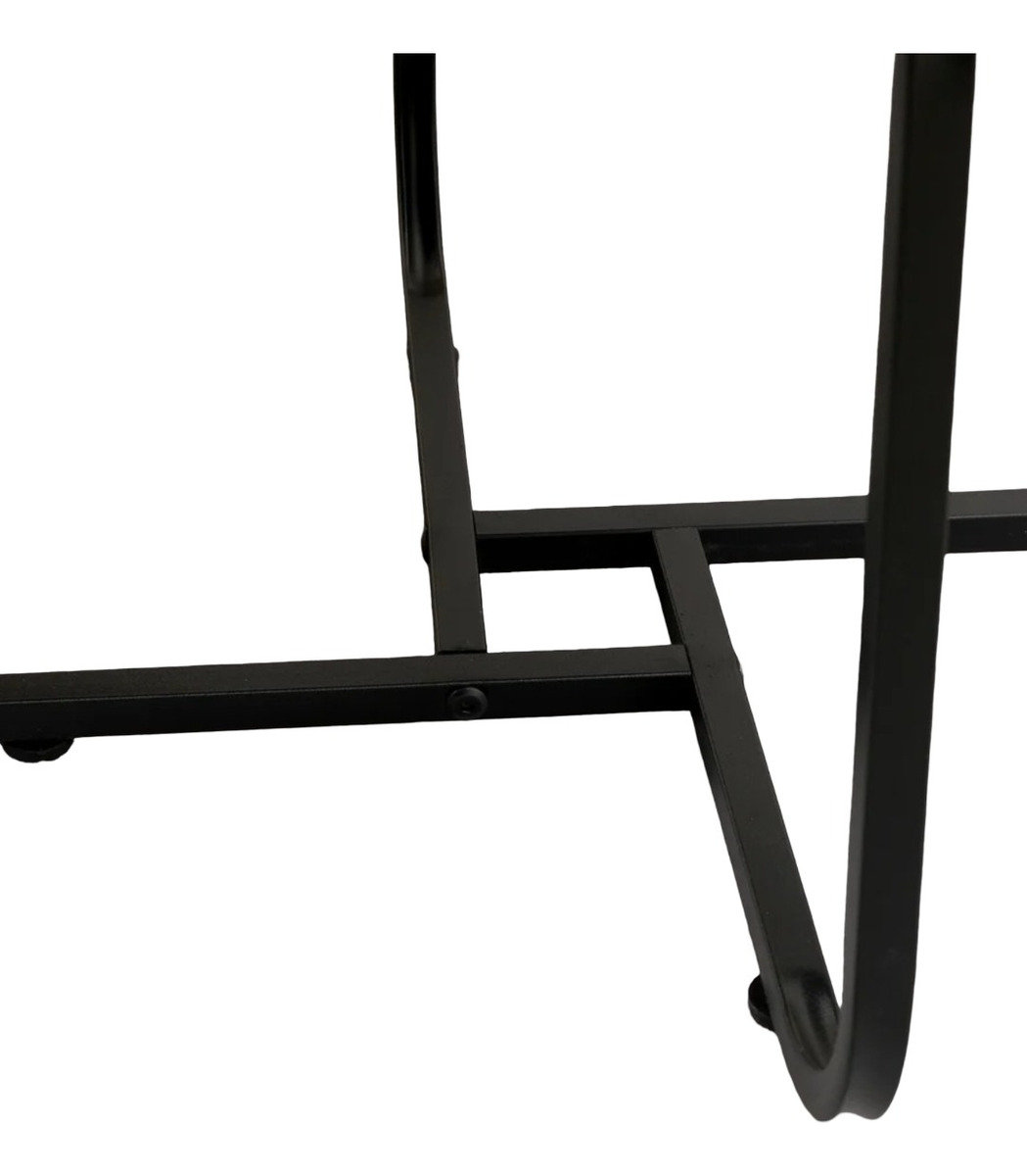 SET MESA CENTRO LATERAL REDONDA ELEGANTE DECORATIVA JHN - 3