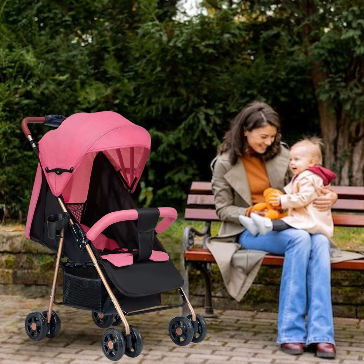 CARRITO COCHE DE PASEO PLEGABLE RECLINABLE COMPACTO BEBE LAU - 8