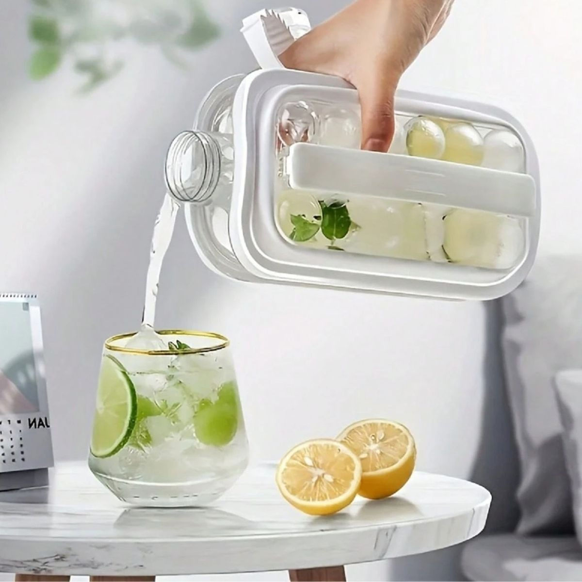 JARRA HIELERA PLEGABLE PORTATIL 2 EN 1 BEBIDAS HIELO LAU - 2