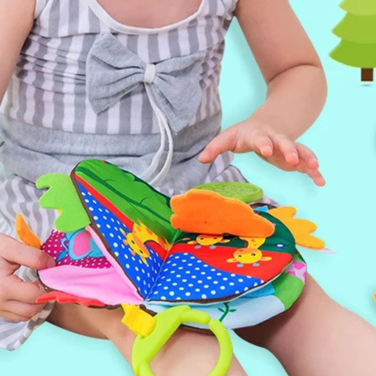 JUGUETE LIBRO DE TELA EDUCATIVO INTERACTIVO BEBE LAU - 8