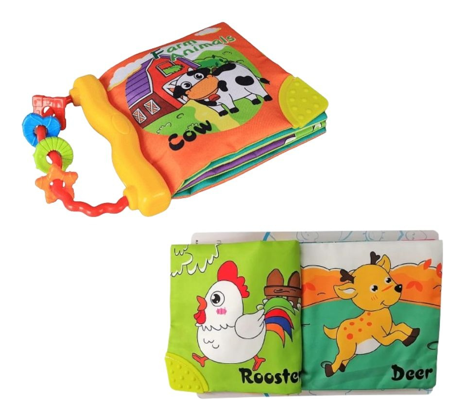 JUGUETE LIBRO DE TELA ANIMALES EDUCATIVO BEBE LAU - 5