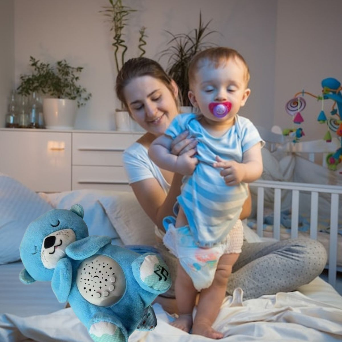 PELUCHE OSO LUMINOSO AYUDA DORMIR MUSICAL LUCES BEBE LAU - 4
