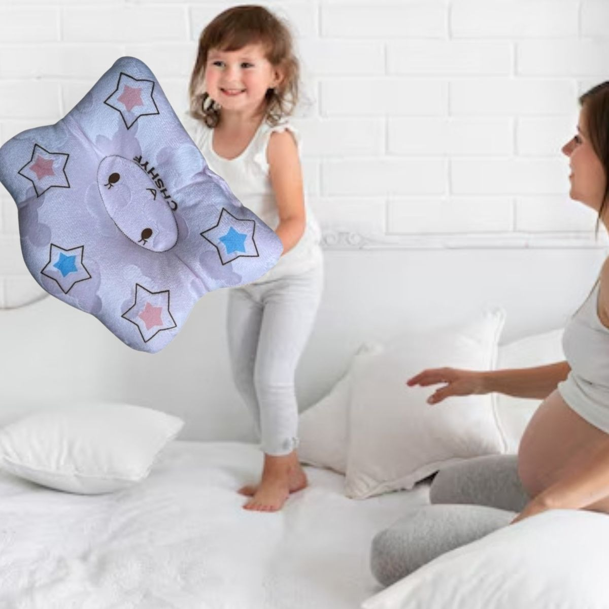 SET 3 ALMOHADAS INFANTILES FORMA ESTRELLA SUAVE DESCANSO LAU - 2