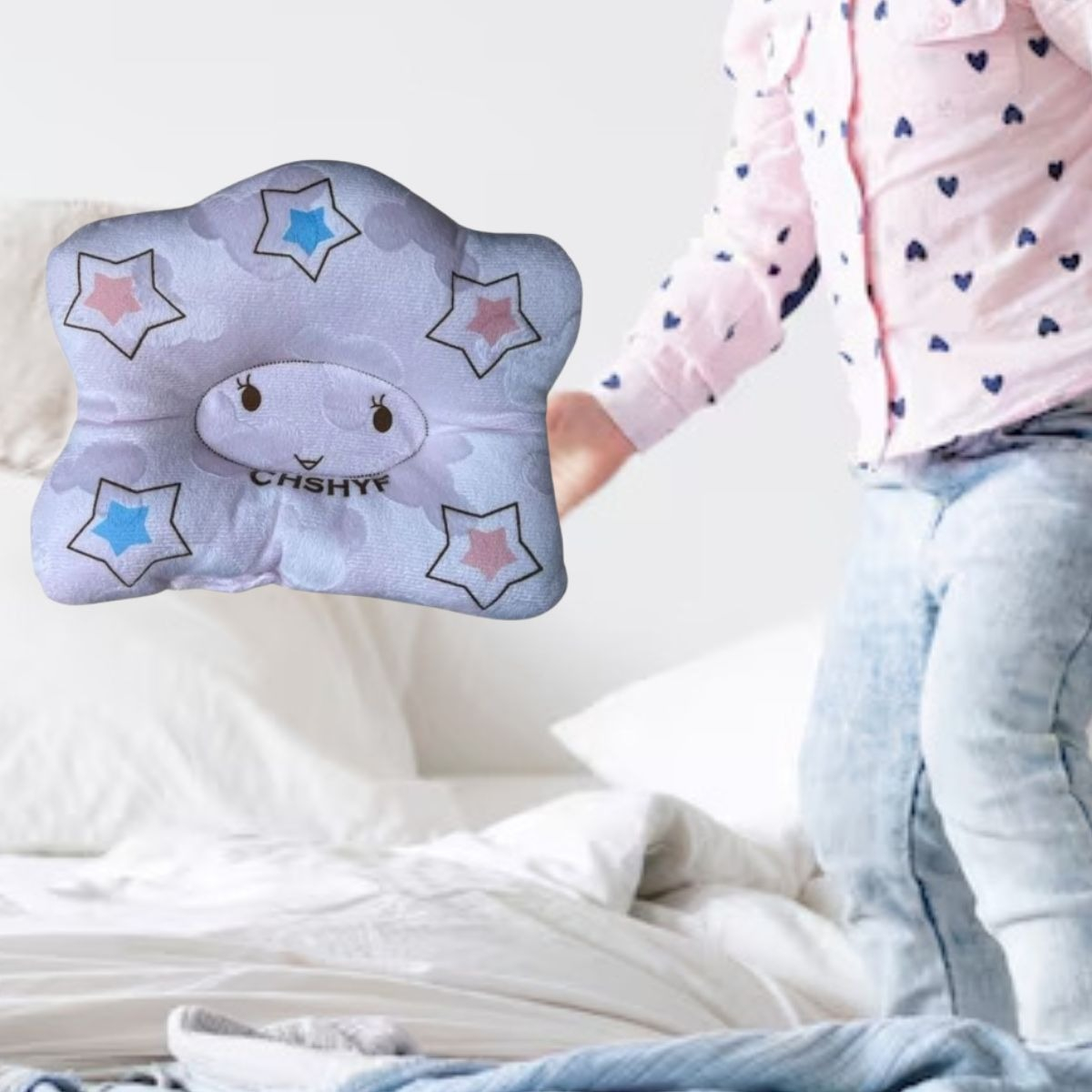 SET 3 ALMOHADAS INFANTILES FORMA ESTRELLA SUAVE DESCANSO LAU - 6