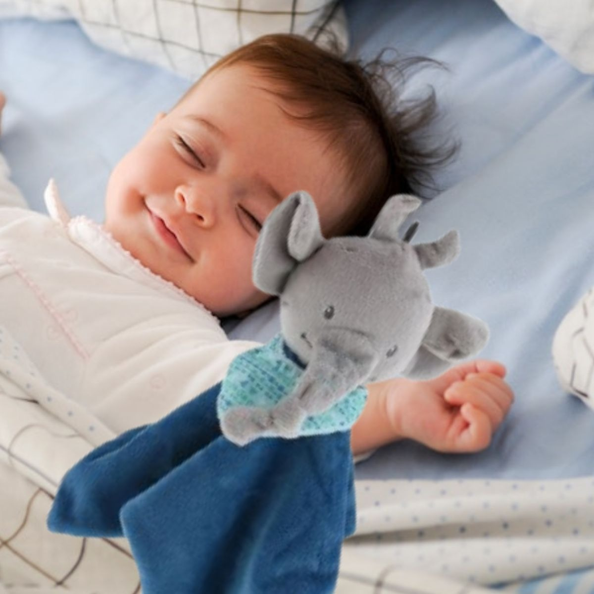 TOALLA MANTA DE APEGO TRANQUILIZANTE CON PELUCHE BEBE LAU - 6