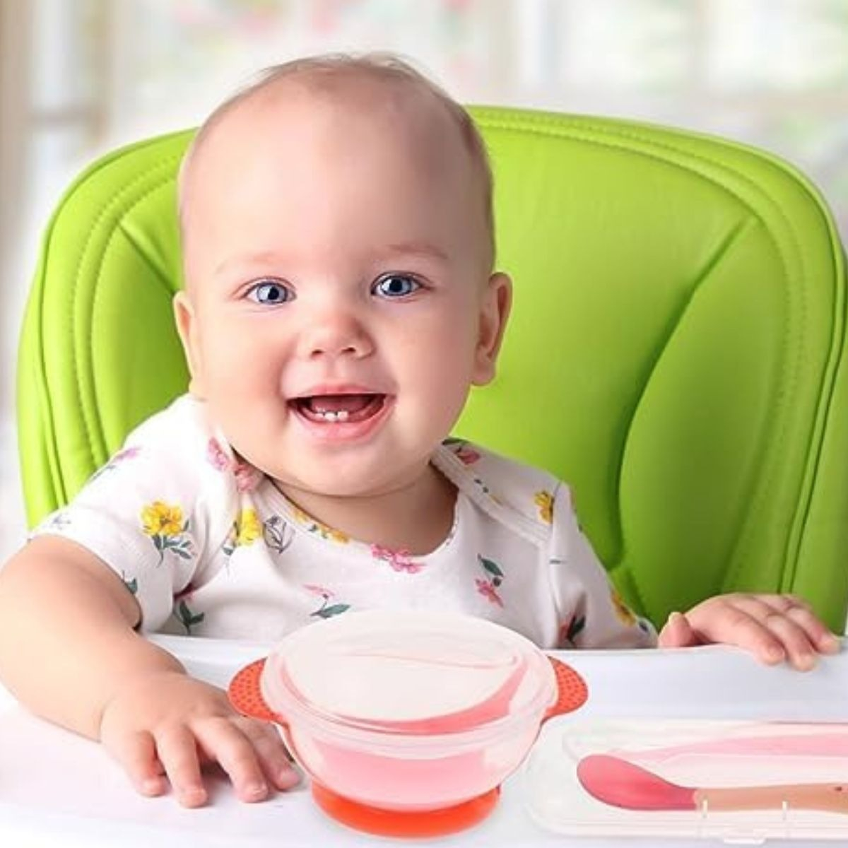 5 SET ALIMENTACION PLATO COMIDA INFANTIL CUCHARA BEBE LAU - 3