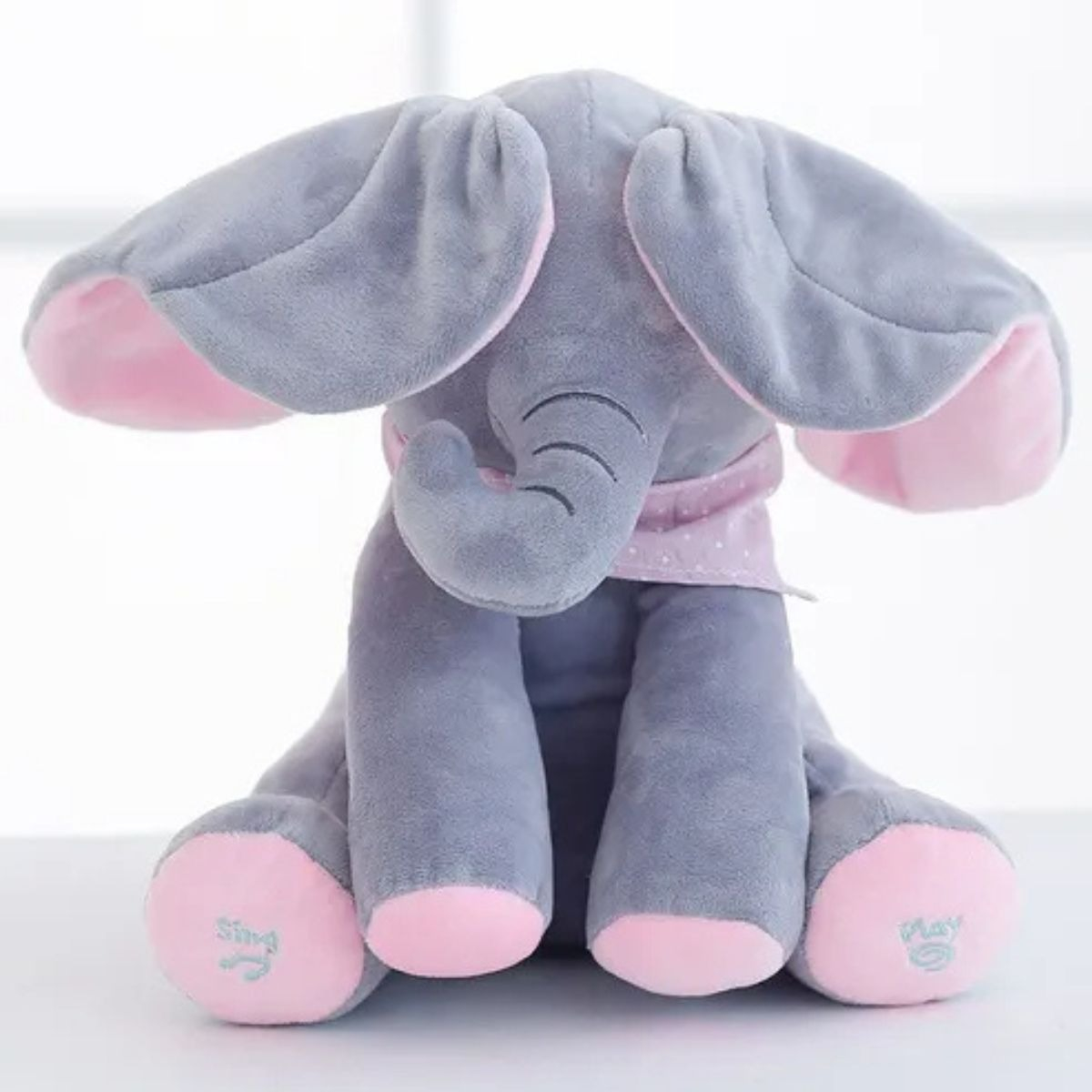 PELUCHE ELEFANTE OREJAS MOVILES MUSICAL INTERACTIVO BEBE LAU - 6
