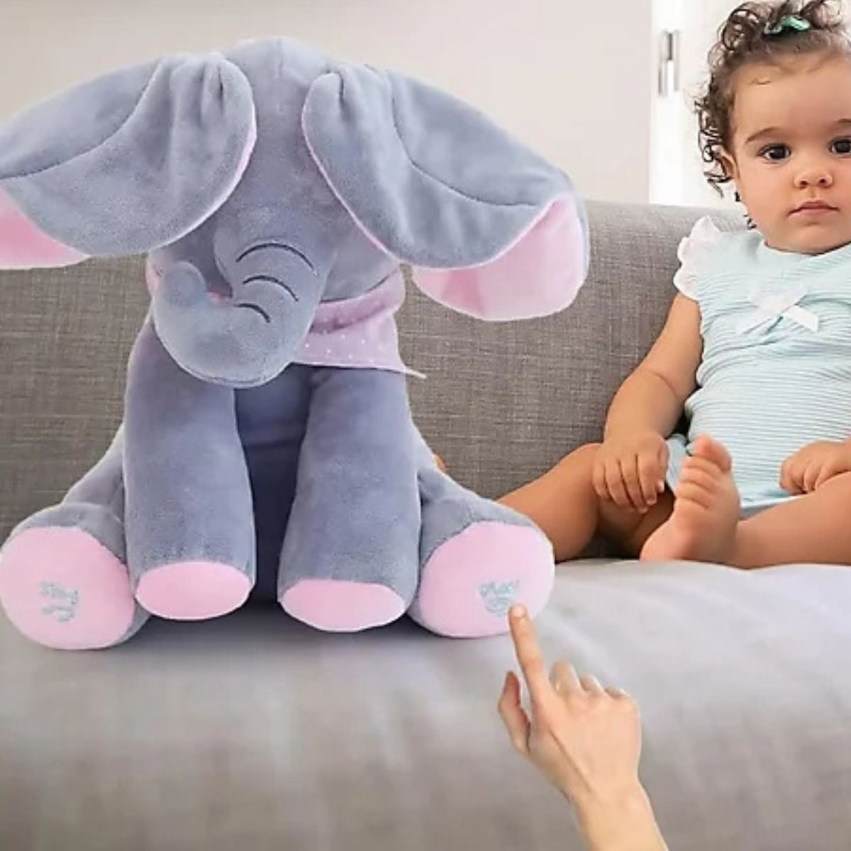 PELUCHE ELEFANTE OREJAS MOVILES MUSICAL INTERACTIVO BEBE LAU - 7