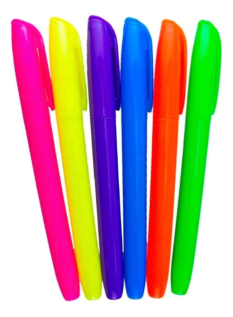 SET 4 MARCADOR RESALTADOR FINO PUNTA REDONDA PRECISION JHN - 3