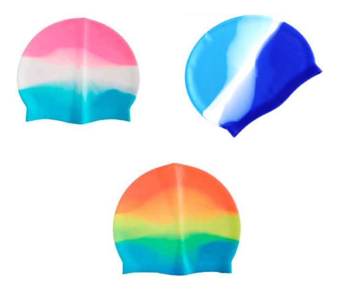 SET 4 GORRO NATACION UNISEX IMPERMEABLE ELASTICO JHN - 3