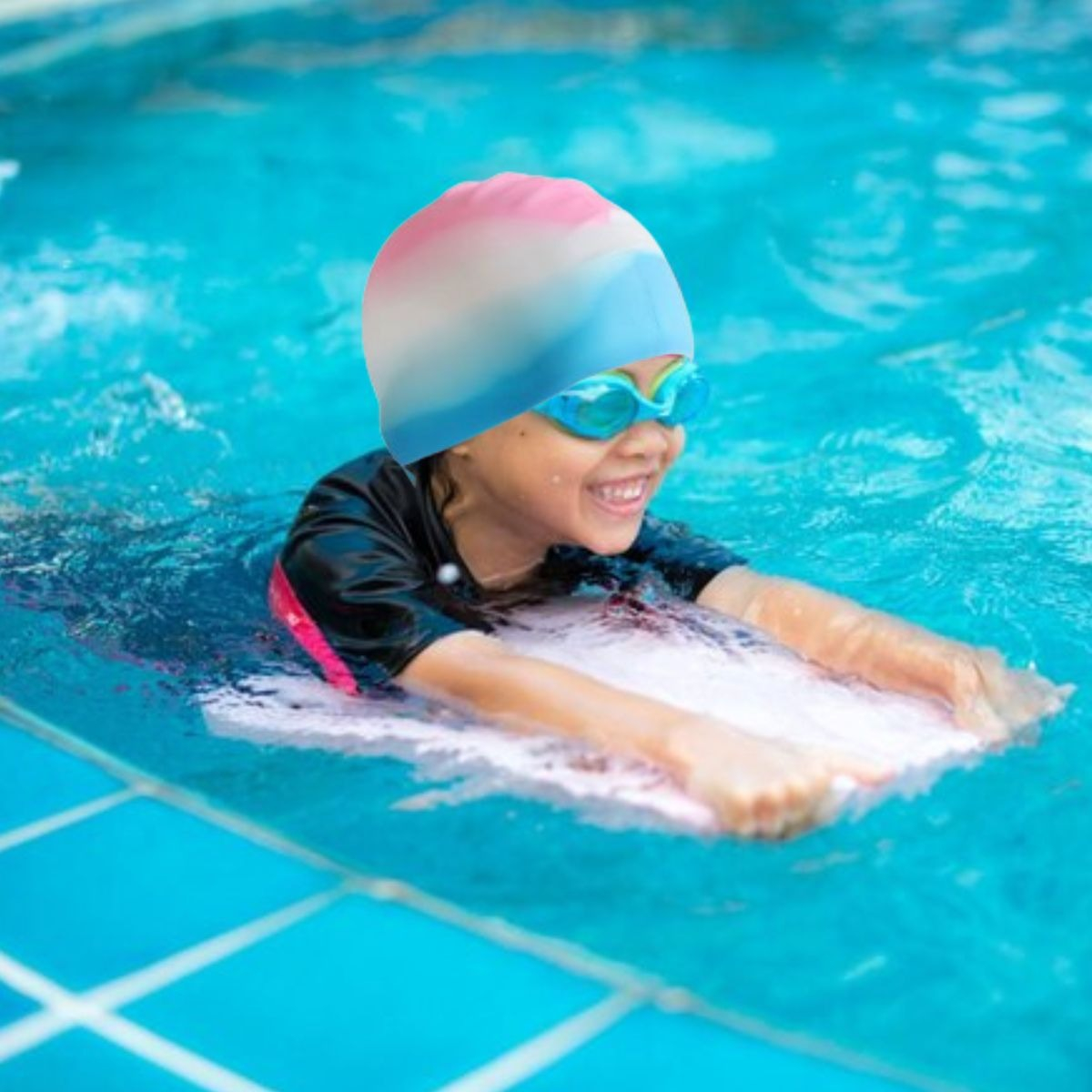 SET 4 GORRO NATACION UNISEX IMPERMEABLE ELASTICO JHN - 10